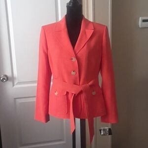 Jones Wear Coral Blazer with Belt